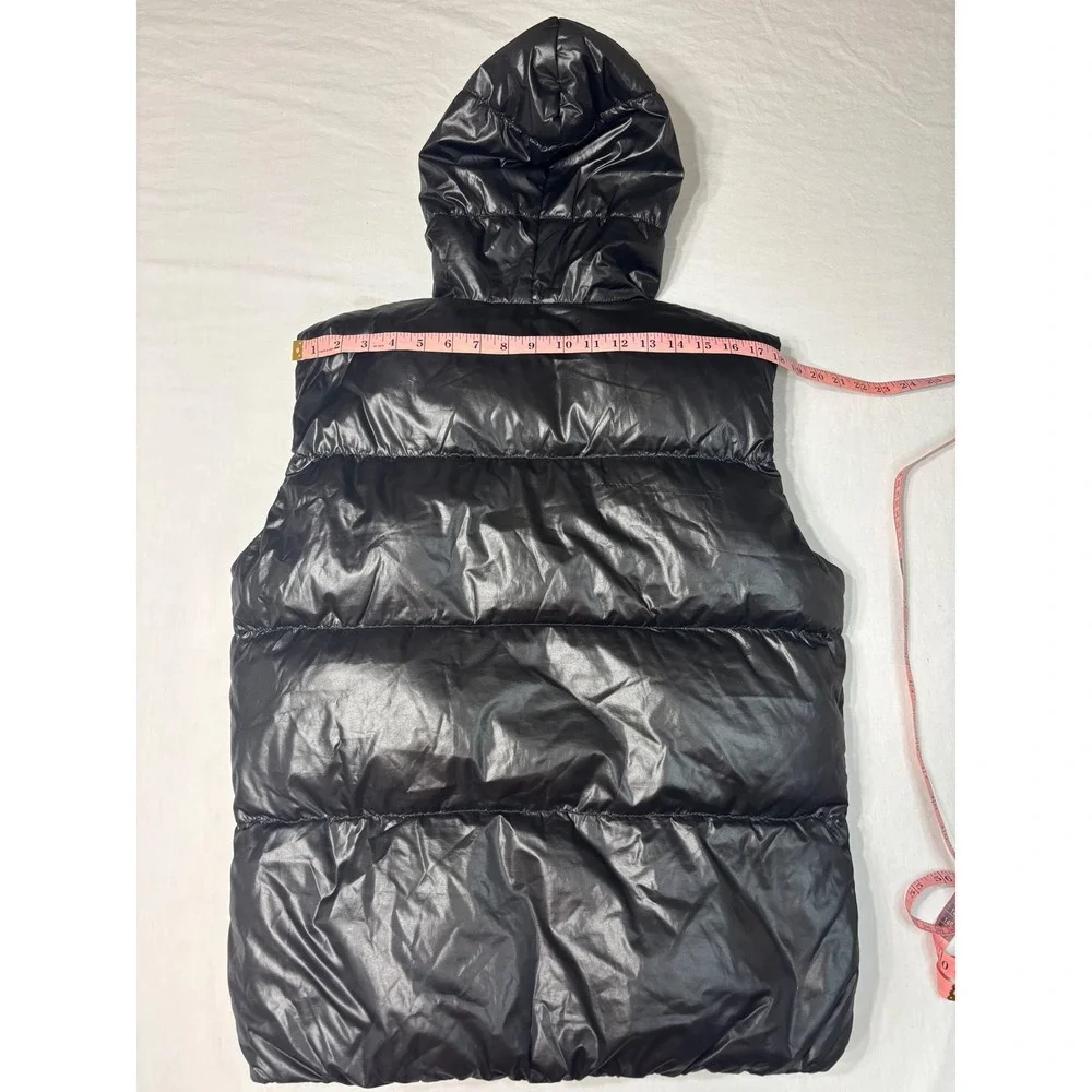 Jack & Jones Core Findus Down Waistcoat Puffer Vest Black Hooded Mens Size L